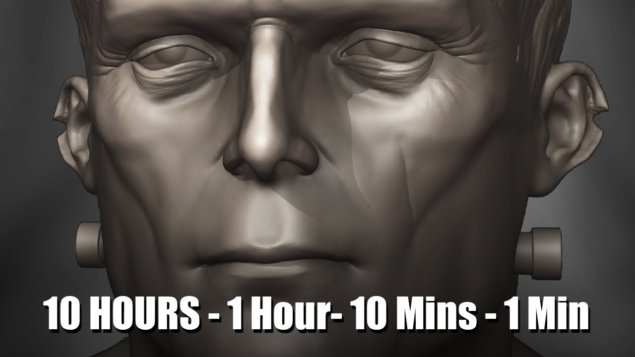 SCULPTING FRANKENSTEIN in 10 HOURS, 1 HOUR, 10 MINUTES, & 1 MINUTE CHALLENGE!