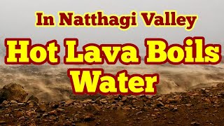 Magma Heat Transfer Boils Water In Natthagi Valley/ Iceland Fagradalsfjall Geldingadalir Volcano