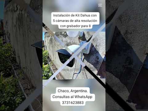 Instalación de kit DAHUA completo con DVR 8ch y 5 cámaras Bullet. Chaco, Argentina.