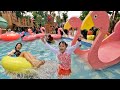 Main Perosotan Balon Air Dan Mandi Bola Di Waterpark Choo Choo Train Kereta Api Anak Playground