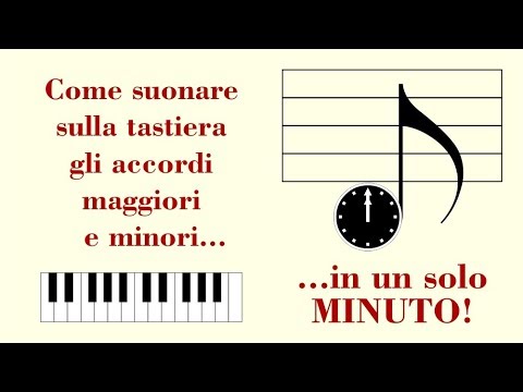 Come suonare sulla tastiera gli accordi maggiori e minori... in un solo MINUTO!!