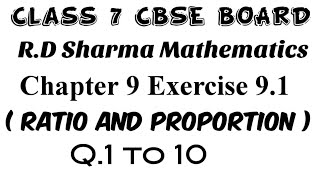 Exercise 9.1 Class 7 RD Sharma Mathematics