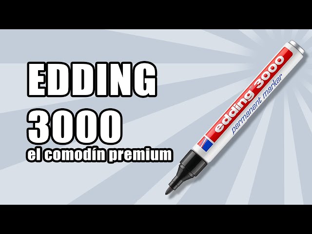 Vídeo relacionado con edding 3000 marcador permanente - negro - 1 rotulador - punta redonda 1,5-3 mm - indeleble de secado rápido - resistente al agua y a los borrones - cartón, plástico, madera, metal, tela