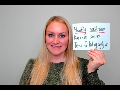 Video 891 Muntlig norskprøve TEMA fritid og dagligliv