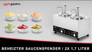 Distributeur de sauces chauffant - 600 watts - 1,7 litres - incl. insert