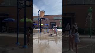 Bucket dump at the splash pad! #splashpad #swimming @beversfamilyadventures2577