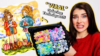 I Tried VIRAL Alcohol Marker Coloring Techniques… Are They Worth the Hype?