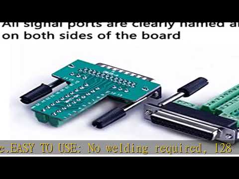 ANMBEST 2PCS DB25 Solderless Connector, RS232 D-SUB Serial to 25-pin Port Terminal Female Adapter B