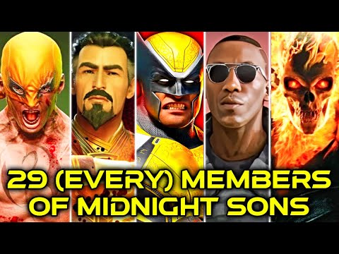 29 (Every) Members Of Midnight Sons Mystical Brutal Avengers-Like Team Against Supernatural Threats