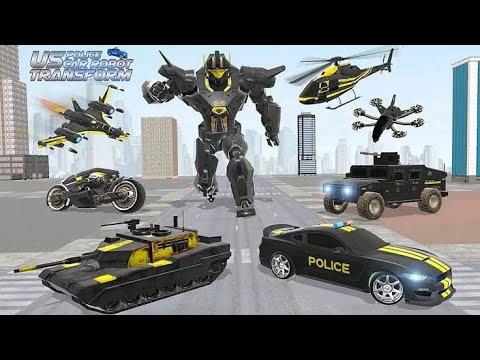 US police Robot Car Battle : Grand Robot Fight Gameplay - Android/ios