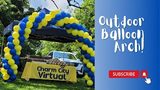 Outside Spiral Balloon Arch | Easy PVC pipe stand |