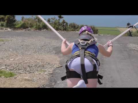 Human slingshot. Scotland.