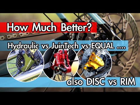 Which Road Disc is Better? Compare the stopping power of EQUAL, JuinTech, TRP,  Rim Brakes and more.