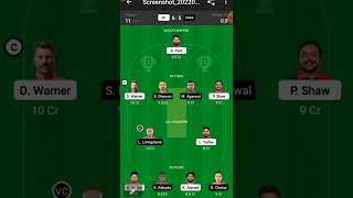 DC vs PBKS Dream11 Team  || DC vs PBKS Dream11 Team Prediction