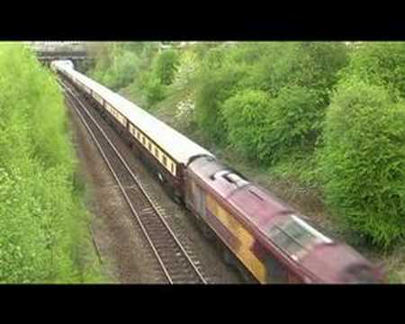 67009 and 67011 on 5Z37, 15:40, Crewe  - Gobowen ECS