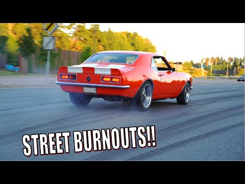 High-Power MUSCLE CARS Burnout Show!! - Kerava Cruising 8/2022