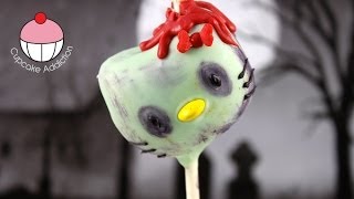 Make ZOMBIE Hello Kitty Cake Pops for Halloween - A Cupcake Addiction How to Tutorial