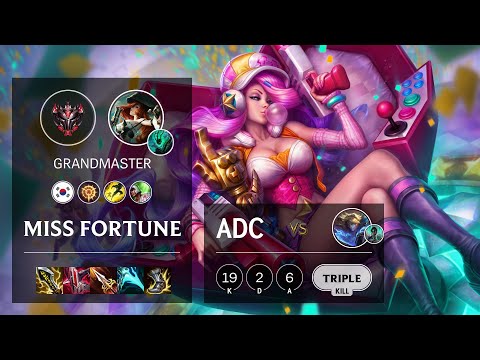 Miss Fortune ADC vs Ezreal - KR Grandmaster Patch 10.23