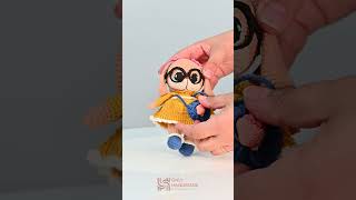 Handmade knitted doll – little bunny with glasses