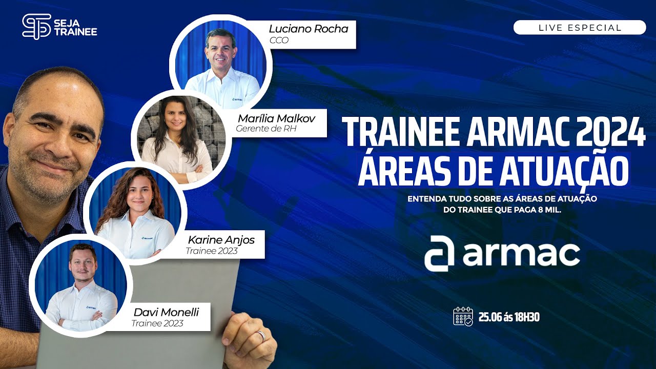 Trainee Armac 2024 - Áreas de Atuação