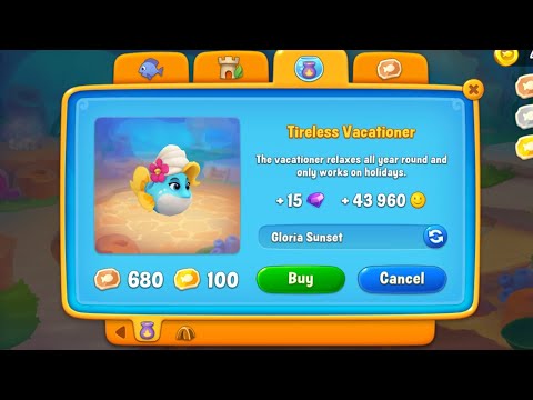 Fishdom: I open Hot Spring Aquarium and buy Tireless Vacationer Fish