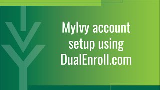 MyIvy Student Guides: MyIvy Account Setup