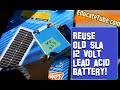 reuse old sla lead acid 12v battery with solar panel to power usb
devices