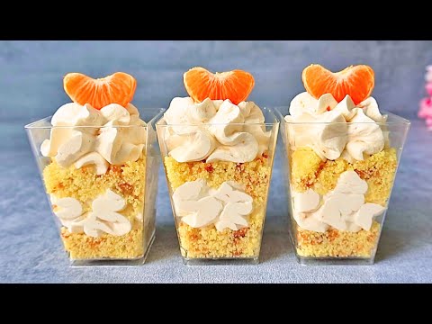 Homemade dessert in 5 minutes with only 3 ingredients! Easy and Yummy no bake dessert cups.