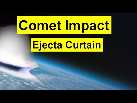 Comet Impact Ejecta Curtain