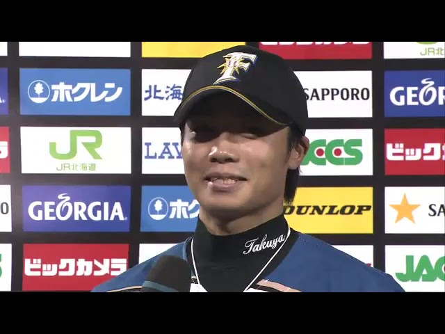 ファイターズ・木佐貫洋投手・中島卓也選手ヒーローインタビュー 8月13日 北海道日本ハムファイターズ 対 オリックス・バファローズ