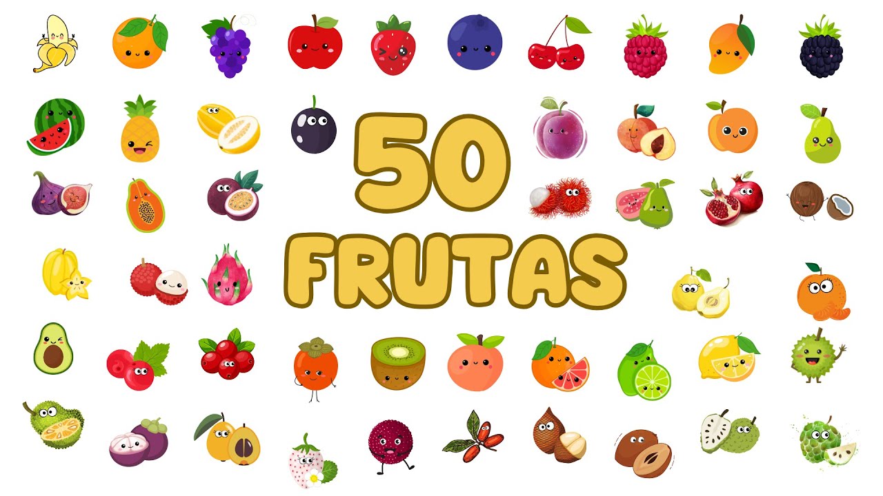 Descobrindo e aprendendo 50 Frutas | Educação Infantil