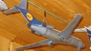 Boeing 727 Lufthansa paper model