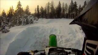 Winter Dirt biking at private track.. (...and off the track.) HD