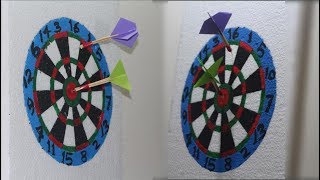 Homemade dart board from cardboard - want to play dart ?