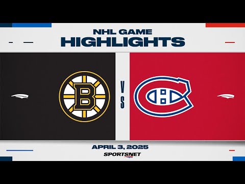 NHL Highlights | Bruins vs. Canadiens - April 3, 2025