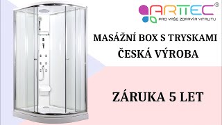 ARTTEC SIRIUS 120 x 90 cm - Masážní sprchový box model 5 čiré sklo pravá vanička (PAN01273)