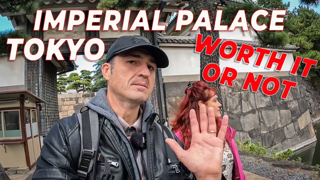 Witness travelers exploring the majestic Imperial Palace in Tokyo in this captivating video.