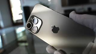 iPhone 15 PRO MAX Natural Titanium UNBOXING ASMR + Black Silicone Case