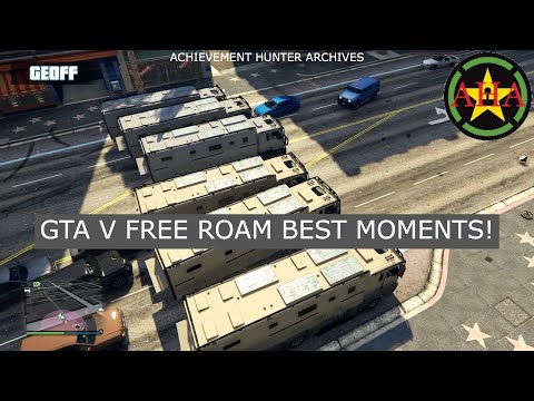 *NEW* ACHIEVEMENT HUNTER GREATEST GTA V FREE ROAM MOMENTS OF ALL TIME! - BEST MOMENTS OF AH GTA V!