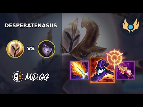 MID.GG: [ DesperateNasus ] Kayle BOT vs Aphelios | EUW CHALLENGER | LOL Season 2025