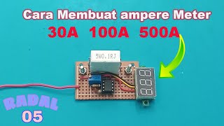 نحوه ساخت آمپرمتر دیجیتال 30A 100A 500A تغییر ولتاژ آمپر