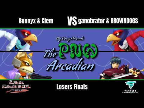 Bunnyx & Clem vs ganobrator & BROWNDOGSRCOOL42  - Melee Doubles Losers Finals - PNW Arcadian 2026