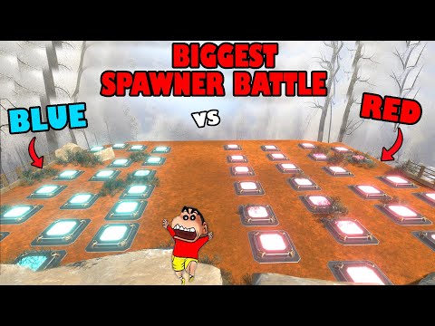 SHINCHAN Spawners VS AMAAN-T ROBOTIC SPAWNERS in Animal Revolt Battle Simulator with CHOP