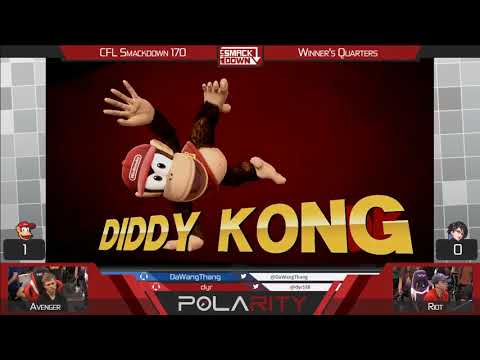 CFL Smackdown 170 WiiU - Avenger (Diddy Kong) vs Riot (DK) - Winners Quarters