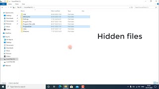 How to view Hidden folders/files on C Drive on Windows 10/7/8