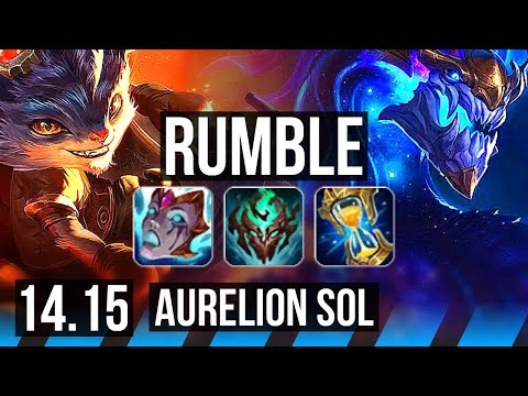 RUMBLE vs AURELION SOL (MID) | Rank 6 Rumble, 50k DMG, Legendary | EUNE Grandmaster | 14.15
