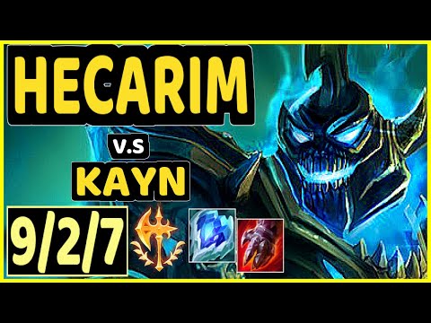 HECARIM vs KAYN - 9/2/7 KDA JUNGLE GAMEPLAY - NA Ranked GRANDMASTER