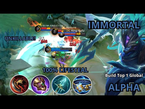 ALPHA IS UNKILLABLE! 💀 100% LIFESTEAL = IMMORTAL MACHINE! - MLBB