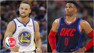 Stephen Curry - Golden State Warriors - Russell Westbrook - Oklahoma City Thunder
