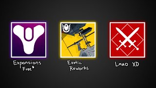 Destiny 2 Expansions are Now Free (briefly) Exotics Gettin Reworked, and PvP is the Wild West